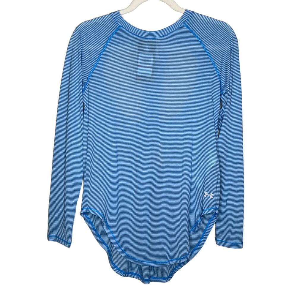 Under Armour Breathe Open - Back Long Sleeve Top Size XS Blue striped NWT